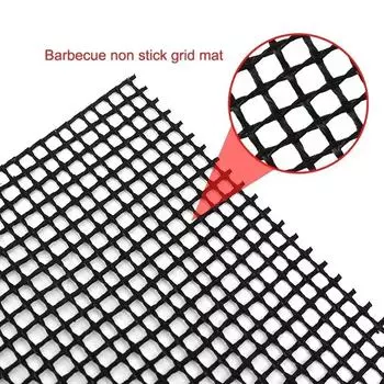 Антипригарный коврик для барбекю, сетчатый коврик для гриля, аксессуары для барбекю, термостойкая решетка для барбекю, противень для выпечки, духовой шкаф