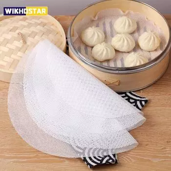 Антипригарный коврик для пароварки, инструмент с дим-самом, пищевой силикон, многоразовый кухонный коврик для ресторана, коврик для пароварки, кухонные принадлежности для приготовления пищи 17cm