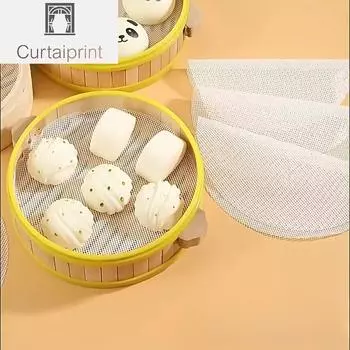 Антипригарный коврик для пароварки, инструмент с дим-самом, пищевой силикон, многоразовый кухонный коврик для ресторана, коврик для пароварки, кухонные принадлежности для приготовления пищи 22cm белый