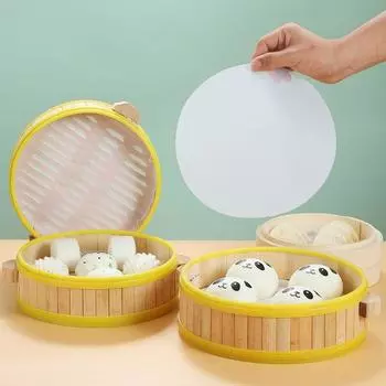 Антипригарный коврик для пароварки, инструмент с дим-самом, пищевой силикон, многоразовый кухонный коврик для ресторана, коврик для пароварки, кухонные принадлежности для приготовления пищи 14CM