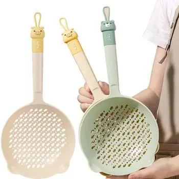 Антипригарный кухонный ковш сито BPA Free кулинарные шумовки пищевые сливные лопатки ресторан зелёный