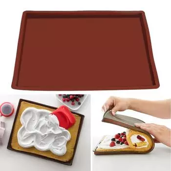 Антипригарный силиконовый коврик Bakken Pad Zwitserse Roll Bakplaat Rolling Deeg Mat Grote Maat Voor Коврик для торта, печенья, макарон Small Size