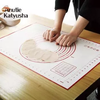 Антипригарный силиконовый коврик для раскатывания теста, инструмент для выпечки, термостойкая подкладка, подушечка для замешивания, формы для выпечки
