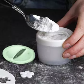 Антипригарный слой для пудры с футляром для хранения Flip Cake Cookie Flip Candy Paste Spreading Flour Corn Starch Puff 1pcs