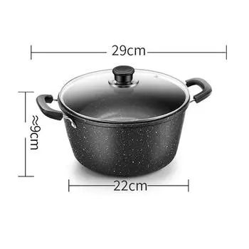 Антипригарный Суповой Чугун Материал Гладкая Поверхность Легко Моется Зеркальная Полировка Защита от Ожогов H Кухонная Кастрюля Нагрев Молока 22cm