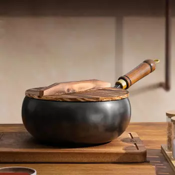 Антипригарный Вок-горшок в форме живота, подвесная китайская сковорода без покрытия для