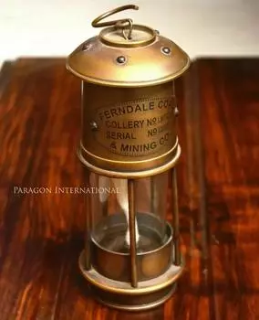 Antique 7 Miner Oil Ship Lantern Maritime Lamp Home Christmas Decor Gift