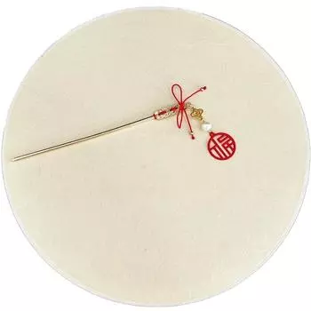 Antique Ancient Hair Stick Chinese Knot Chinese Style New Year Hairpin Classical Tassel Hanfu Hair Fork Cheongsam Accessories