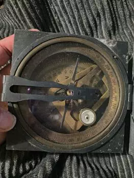 Antique Brass Pocket Sundial Compass Vintage Finish Nautical Maritime Style коричневый