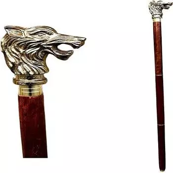 Antique Cane Wooden Cane Gold Solid Gift