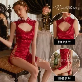 Античное новое сексуальное нижнее белье сексуальное с вырезами с разрезом на шнуровке ципао горячая страсть свобода от соблазна униформы 1867 One Size