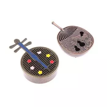 Антикварная карманная курильница для благовоний, полая курильница, мини-украшения, китайский старинный чайный столик, украшение для дома и офиса C