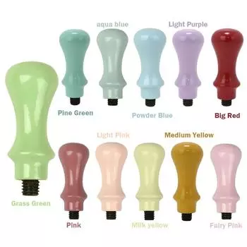 Antique Sealing Wooden Handle Invitations Wax Seal Stamp DIY Handmade Art Crafts Holiday Party Gift Decoration Grass Green