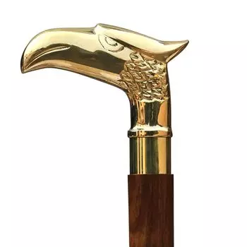 Antique Wooden Walking Sticks 36 inches with Brass Handle