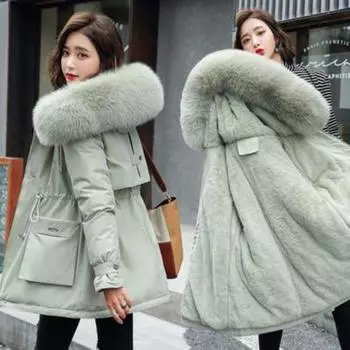 Антисезонная фракция побеждает короткие женские и мужские новые зимние модели с тонкими, бархатными и утолщенными стегаными куртками из хлопка. M чёрный