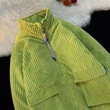 Антисезонная новая одежда на хлопковой подкладке, женская короткая одежда из хлеба, теплые утолщенные куртки на хлопковой подкладке, воротник-стойка, свободный пух M чёрный