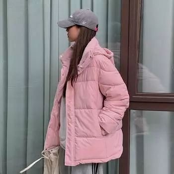 Антисезонная одежда из хлопка для мужчин и женщин, супер утолщенная зимняя новая пара свободной одежды из хлопка S чёрный