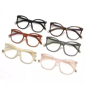 Антисиние очки, большая оправа, оправа для очков, студенческое плоское зеркало с белым воротничком