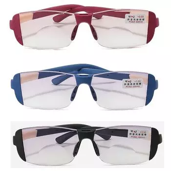 Антисиние очки для чтения без оправы, женские очки с бриллиантами и режущей кромкой для пресбиопии, очки для ухода за зрением, диоптрии 1