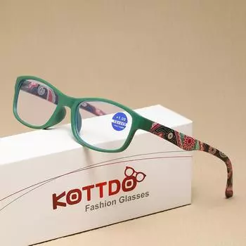 Антисиние очки высокой четкости с принтом в стиле ретро для мужчин и женщин, предотвращающие усталость, очки для чтения, очки +4.0 фиолетовый