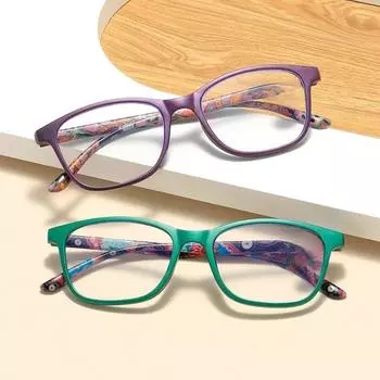 Антисиние очки высокой четкости с принтом в стиле ретро для мужчин и женщин, предотвращающие усталость, очки для чтения, очки +1.0 зелёный