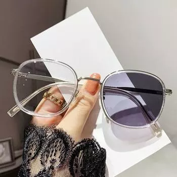 Антисиний свет Обесцвечивание Зеркальный цвет Модный каштановый коричневый Расширенное отбеливание Без макияжа Студенческий стиль Оправа для очков Степень близорукости -0 degree anti-blue light