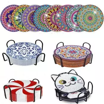 Антискользящие акриловые алмазные картины блестящие кухонные коврики для посуды для начинающих Style 3