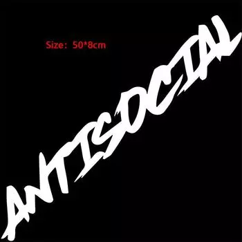 Антисоциальная наклейка на автомобиль, флаг, лобовое стекло, творческий конкурс, буква, декоративный стиль, виниловые наклейки, автомобиль, грузовик, мотоцикл белый