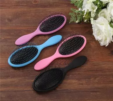 Антистатическая 1 шт., массажная расческа для волос с нейлоновой женской щеткой для влажных волос, парикмахерская расческа для распутывания кожи головы