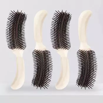 Антистатическая массажная расческа для кожи головы S-образной формы, пушистая расческа для парикмахерского макияжа, расческа для массажа кожи головы, щетка для волос для женщин, подарок для парикмахера one size