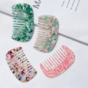 Антистатическая массажная щетка для волос, дорожная цветная парикмахерская расческа, ацетатные расчески для волос для женщин Style 7