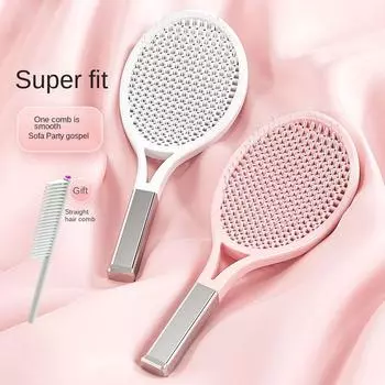 Антистатическая расческа для массажа кожи головы, полая расческа для моделирования, портативная парикмахерская расческа для укладки волос для женщин белый