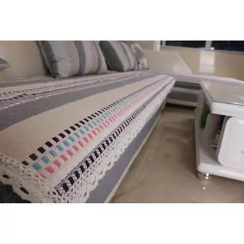 Антистатичный Дышащий Всесезонный Универсальный Подушка для дивана Хлопок Лен Старая Грубая Ткань Минималистичный Современный Ковер Подушка для окна Машинная стирка