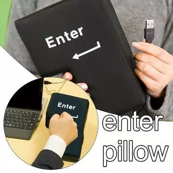 Антистрессовая компьютерная огромная клавиша Enter большая USB-клавиатура мягкая кнопка настольная большая вентиляционная клавиша Reliev M5L2 Black-one-size