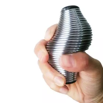 Антистрессовый мяч с металлическим пружинным захватом, фитнес-мяч для пальцев, усилитель силы, снятие беспокойства, декомпрессионные игрушки серебряный