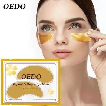 Антивозрастная золотая кристаллическая коллагеновая маска для глаз, патчи для глаз, кристаллы, против темных кругов, против отечности