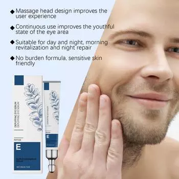 Антивозрастной крем для кожи вокруг глаз для мужчин уменьшает мелкие морщинки и темные круги, осветляет и подтягивает кожу вокруг глаз, а также является экстренной помощью тем, кто поздно ложится спать. One Size