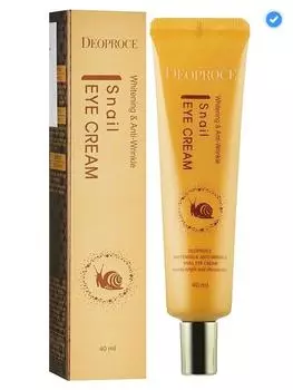 Антивозрастной крем вокруг глаз с муцином улитки DEOPROCE ANTI-WRINKLE SNAIL EYE CREAM 40мл