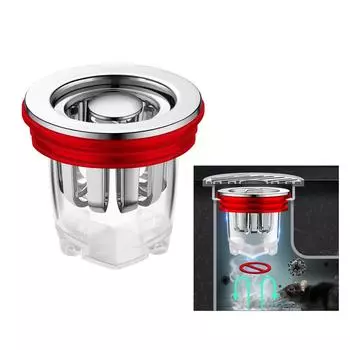 Антизапаховый сливной сердечник Предотвращение обратного потока Вставка для слива сточных вод в душевую Пробка для слива Улавливатели волос Канализационный сердечник 1