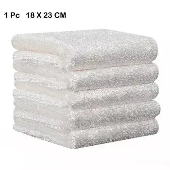 Антижировые тряпки для протирки, кухонные мягкие супервпитывающие салфетки из бамбука и микрофибры, кухонное чистящее полотенце для домашнего мытья посуды 18 x 23CM