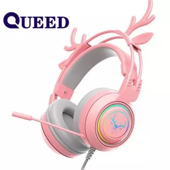 Antler Elk Ears RGB игровой компьютер сотовый телефон проводная гарнитура с прямым вещанием игровая гарнитура