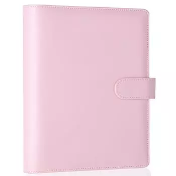 Antner A5 PU кожаный переплет 6 колец обложка для блокнота A5 бумага A5 персональный планировщик A5 управление бюджетом переплет с заправкой магнитная пряжка розовый
