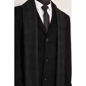 Антрацитовый шарф с узором