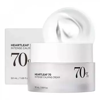 Anua Heartleaf 70% Intense Calming Cream 50 мл, Питательный, Успокаивающий, Увлажняющий, Корейская косметика, Kbeauty, образец