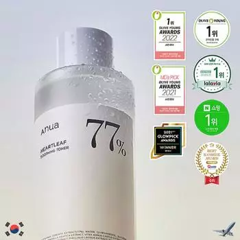 ANUA HEARTLEAF 77% УСПОКАИВАЮЩИЙ ТОНЕР 350мл