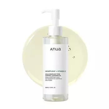 Anua Heartleaf Pore Control Cleansing Oil 200 мл, Гипоаллергенное, Некомедогенное, Увлажняющее, Корейская косметика, Kbeauty, образец