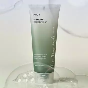 Anua Houtseongcho Sookscenic Увлажняющая очищающая пенка 150 мл Успокаивающее очищающее средство для чувствительной кожи с легкой кислотой
