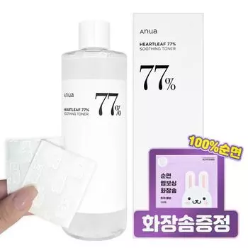 Anua Houttuynia cordata 77% успокаивающий тоник для кожи [Косметические диски в подарок] Gachipick, 500 мл, 2 шт.
