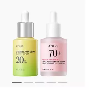 Anua [НАБОР] Набор для отбеливания пятен с витаминами B+C – осветление и выравнивание тона кожи с витаминами B и C 1 set