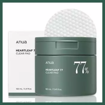 Anua NEW Heartleaf 77% прозрачная подушечка с ниацинамидом, березовая увлажняющая маска, тоник, 70 подушечек, отбеливающая, осветляющая кожу
